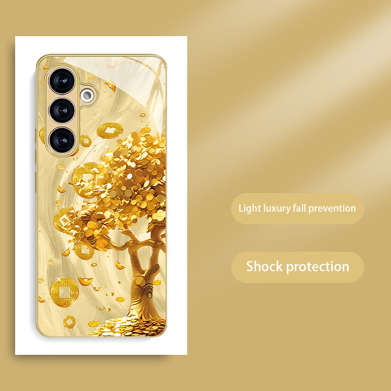 Gold Coin Tree Pattern Hard Case for Samsung