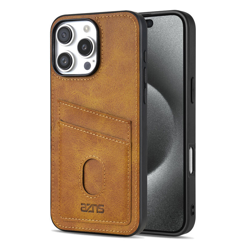 Classic Card Slot Leather Case for iPhone