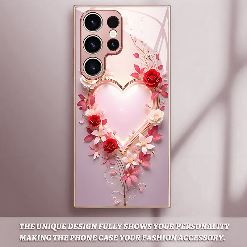 Love Rose Pattern Hard Case for Samsung