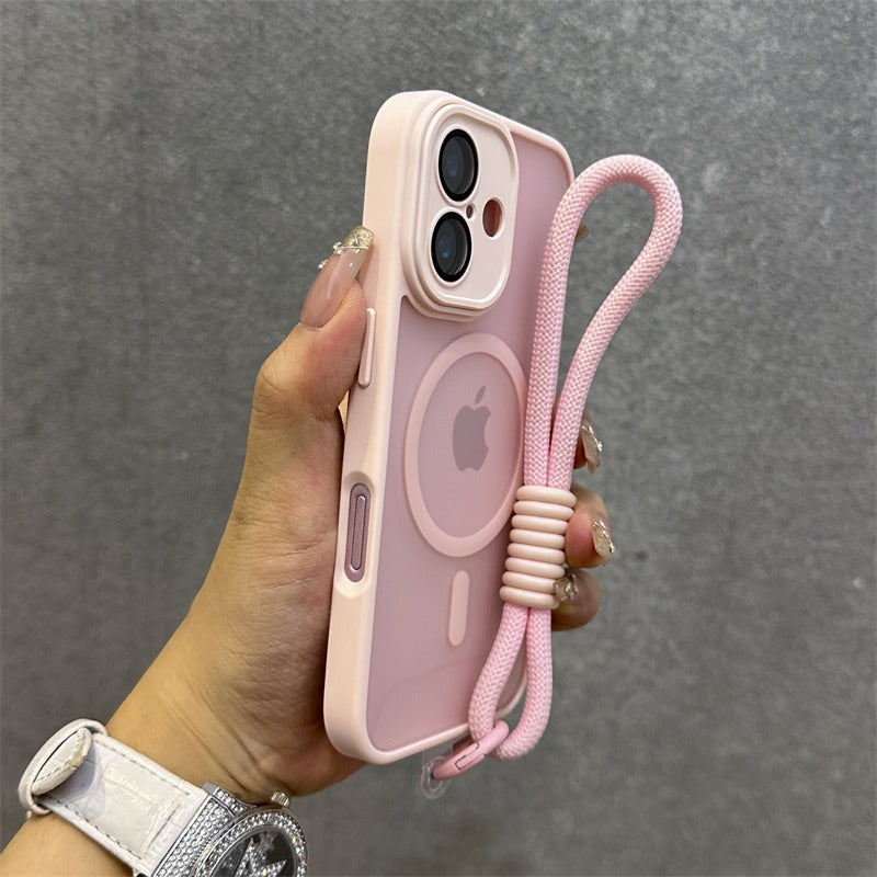 Lanyard Matte Shockproof Case For iPhone