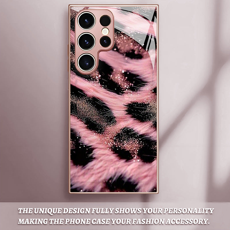 Pink Black Leopard-Print Hard Case for Samsung
