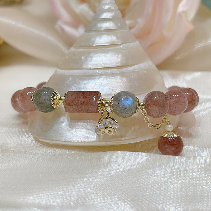 Handmade Strawberry Quartz Bracelet