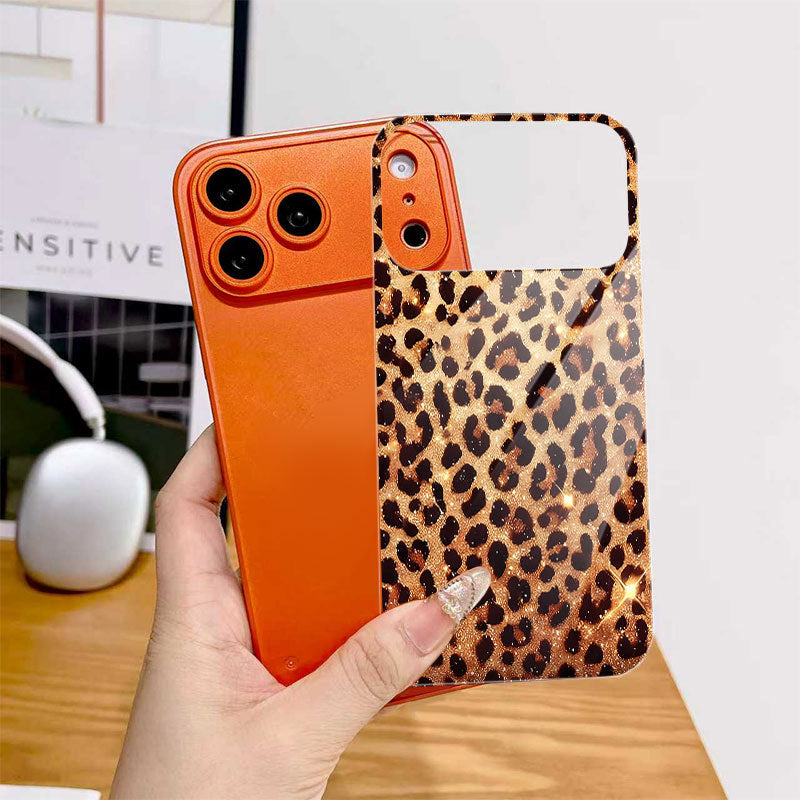 Leopard Print Orange Hard Case for iPhone