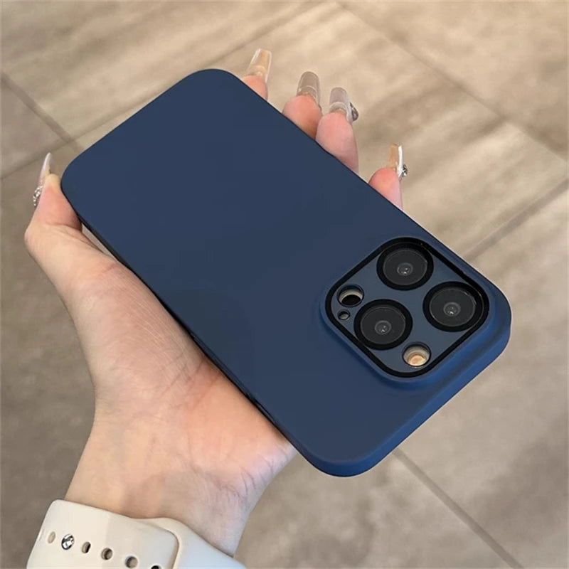 Ultra-Thin Solid Color Matte Hard Case For iPhone