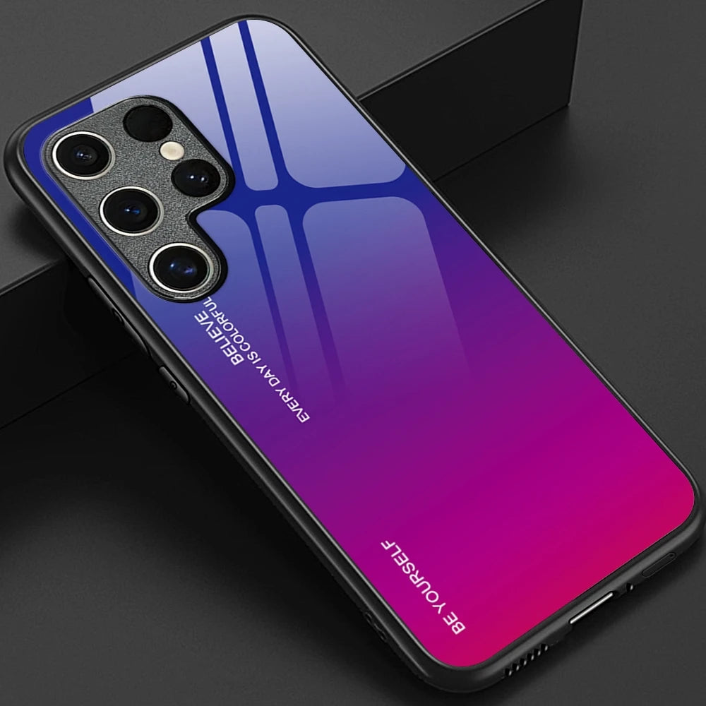 Gradient Tempered Glass Cover For Samsung