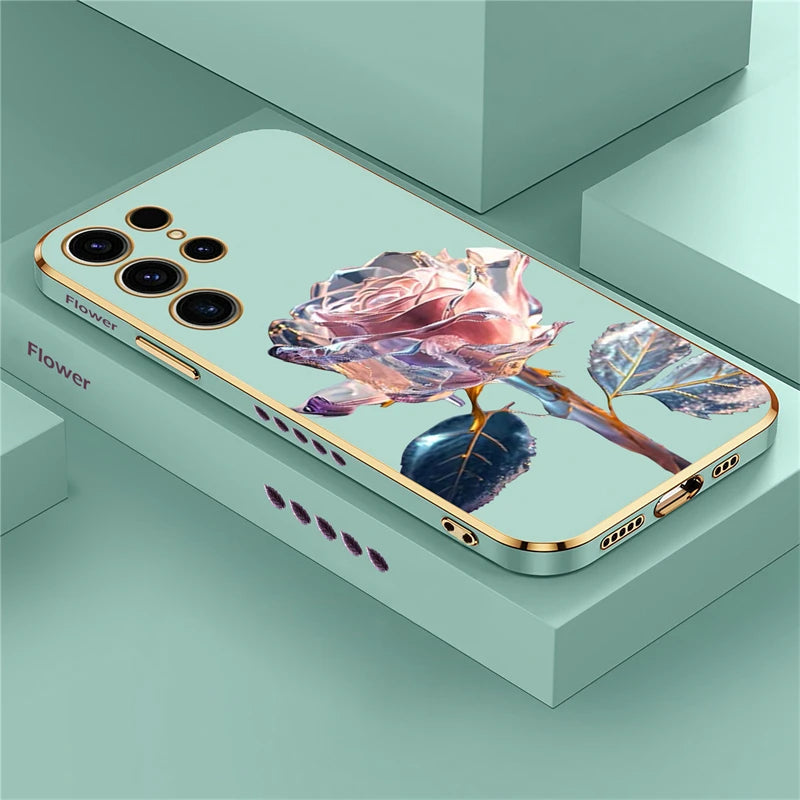 Rose Flower Soft Case For Samsung Galaxy