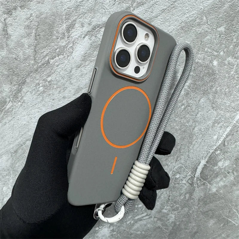 Lanyard Matte Hard Bumper Case For iPhone