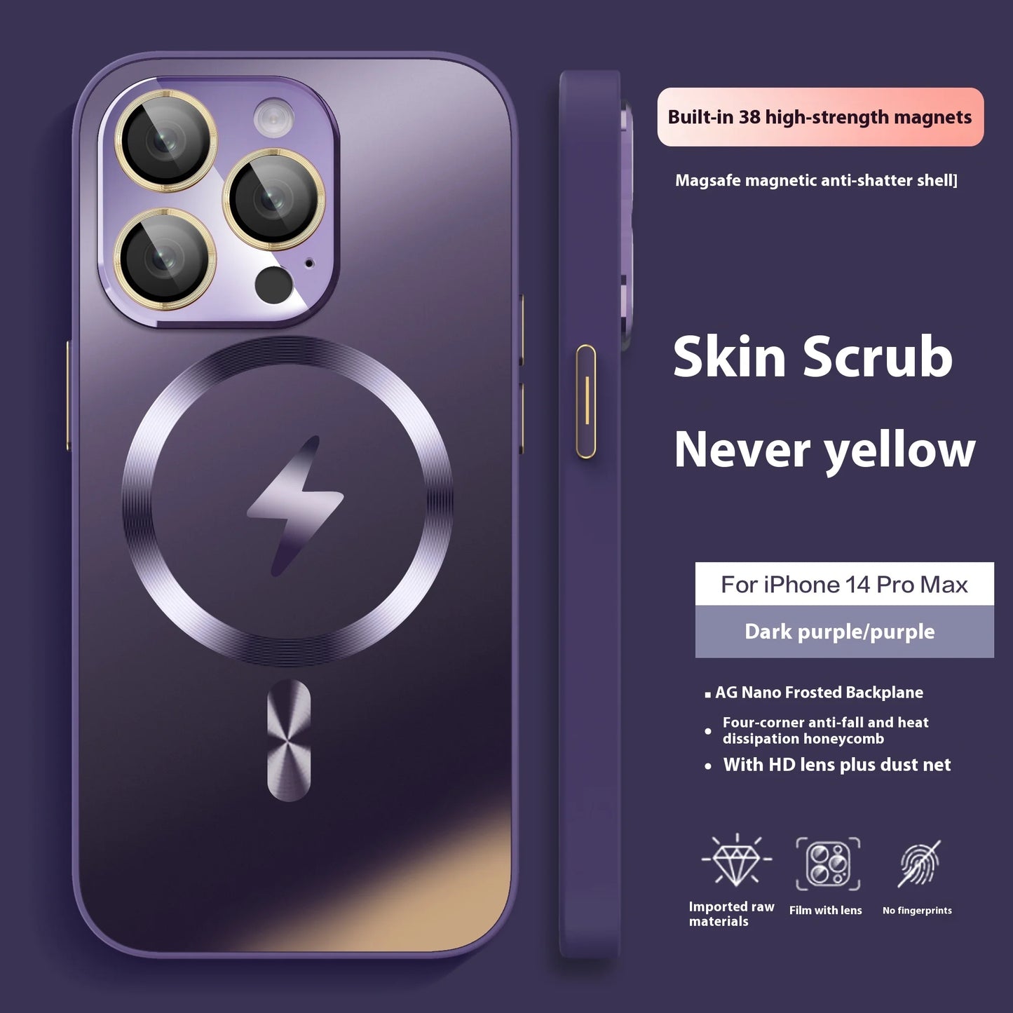 AG Matte Lens Protect Hard Case For iPhone