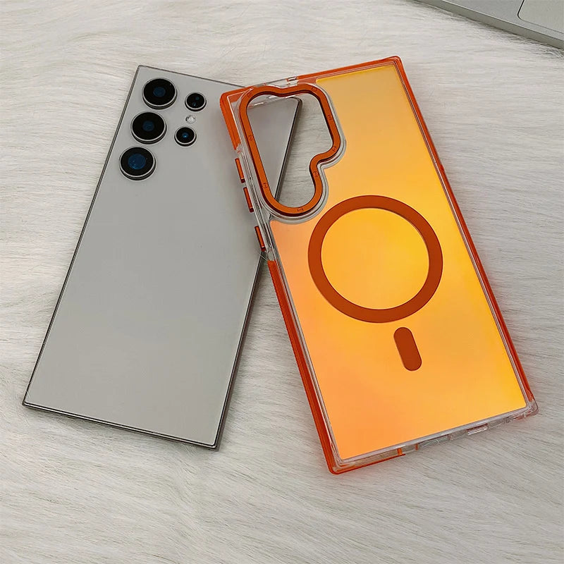 Alloy Lens Gradient Magsafe Case For Samsung