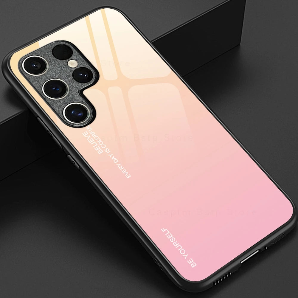 Gradient Tempered Glass Cover For Samsung