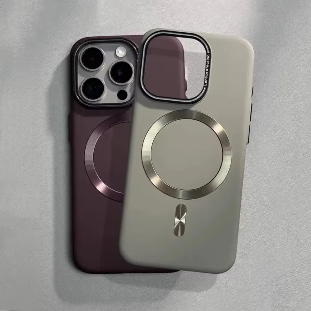 Lens Protection Matte Magnetic Case for iPhone