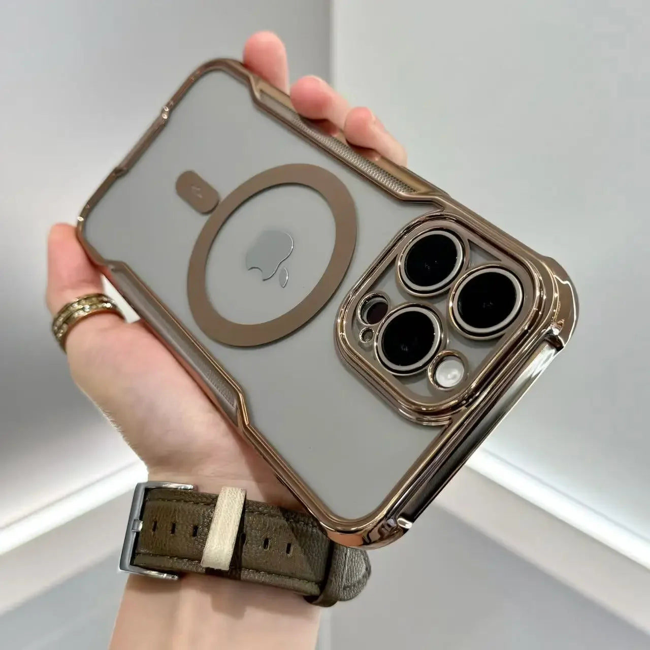 Magnetic Clear Shockproof Case for iPhone