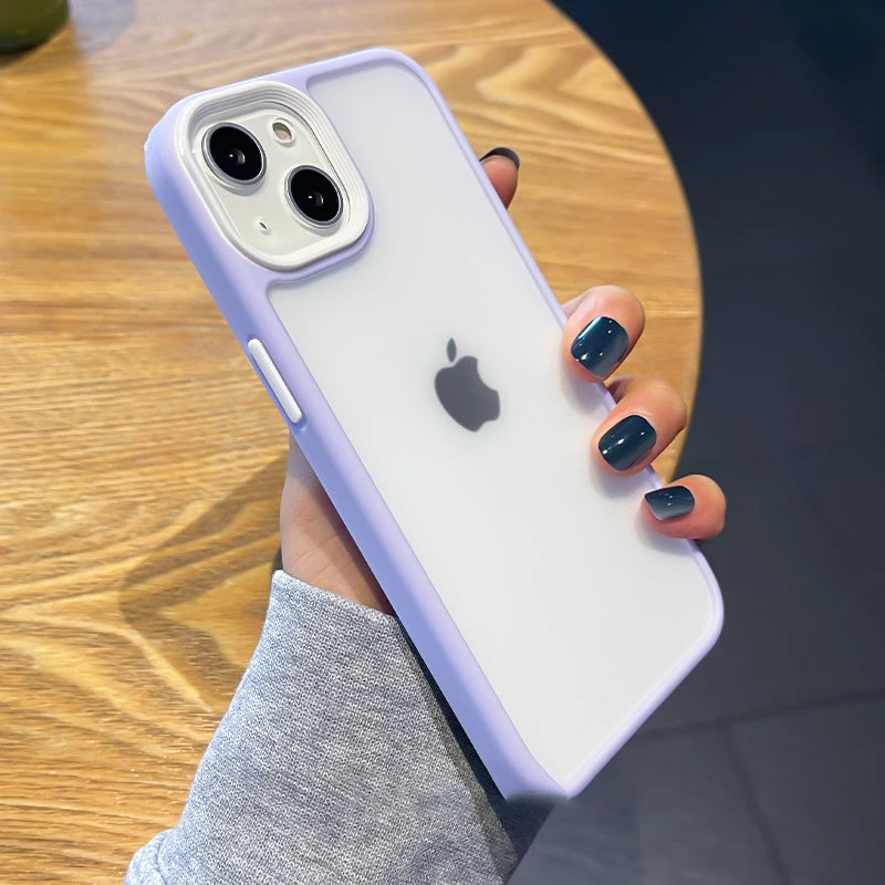 Transparent Matte Silicone Case for iPhone