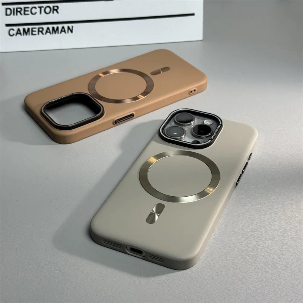 Lens Protection Matte Magnetic Case for iPhone