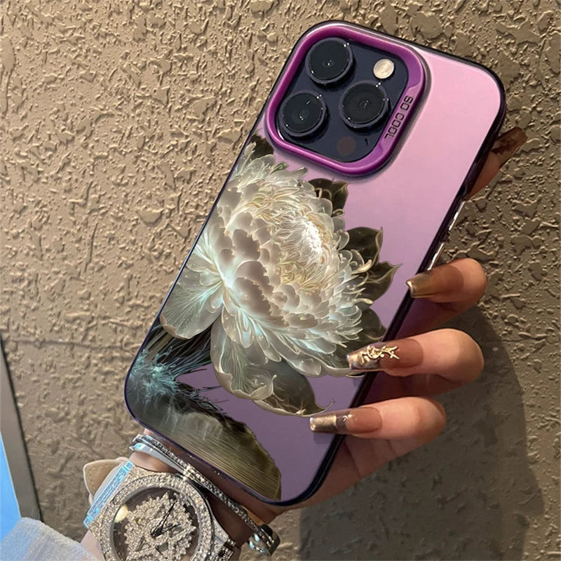 Luxury Lotus Flower Case For iPhone