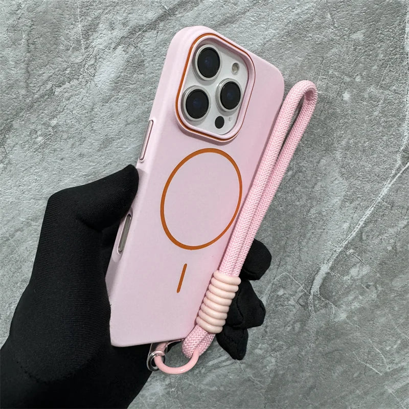 Lanyard Matte Hard Bumper Case For iPhone