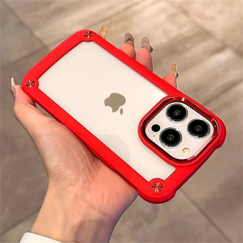 Transparent Shockproof Hard Case For iPhone