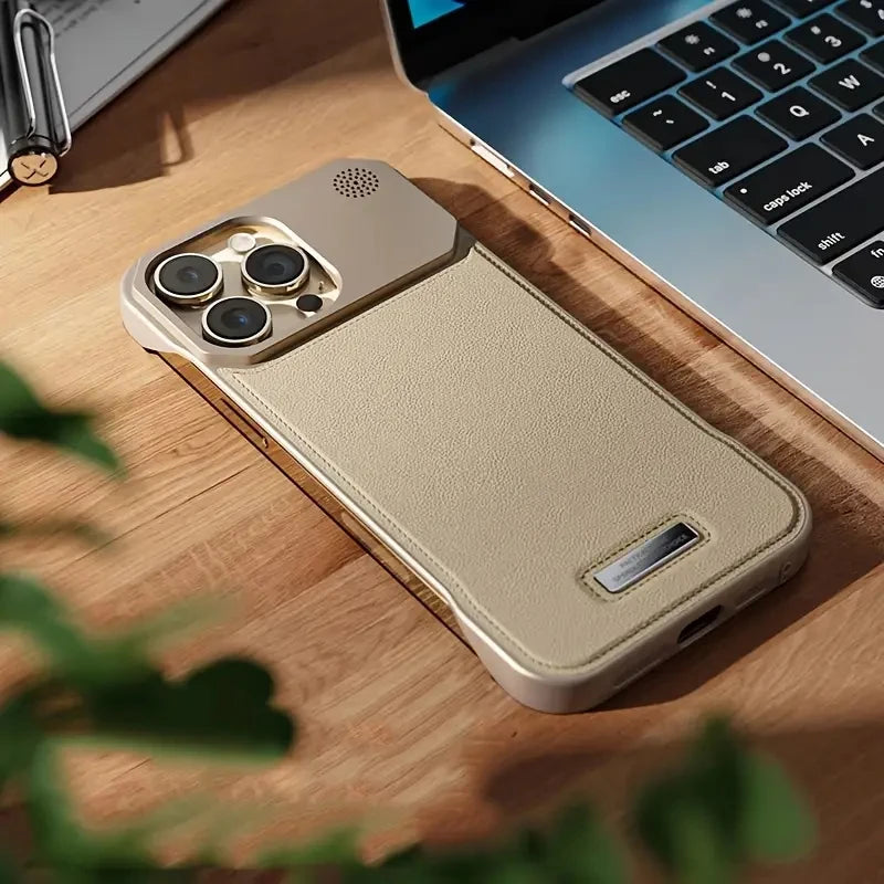 leatherette Aromatherapy Magnetic Case For iPhone