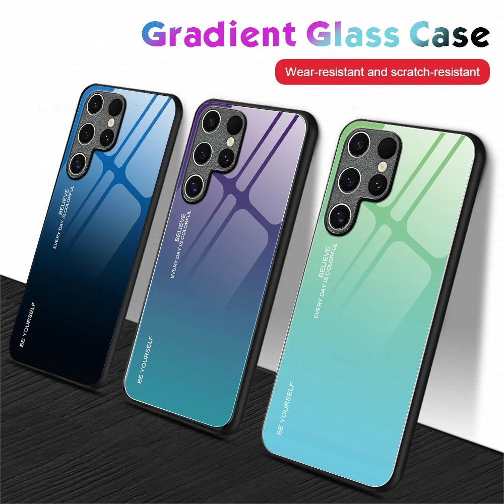 Gradient Tempered Glass Cover For Samsung