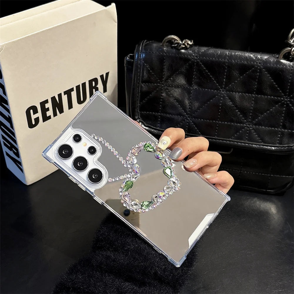 Luxury Diamond Love Heart Case For Samsung