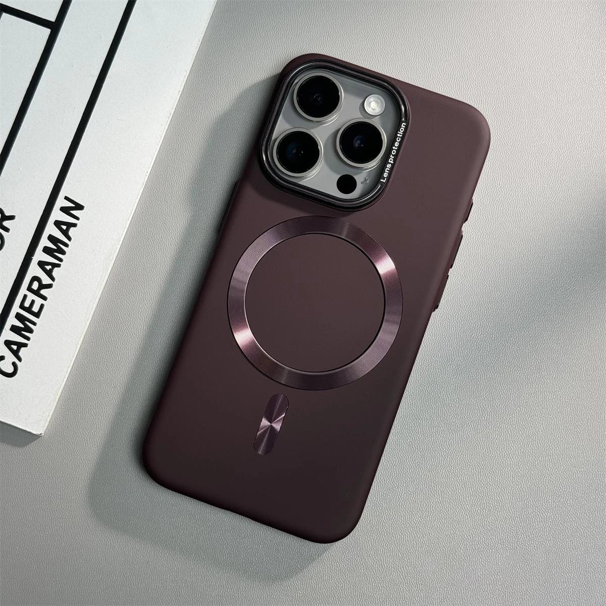 Lens Protection Matte Magnetic Case for iPhone