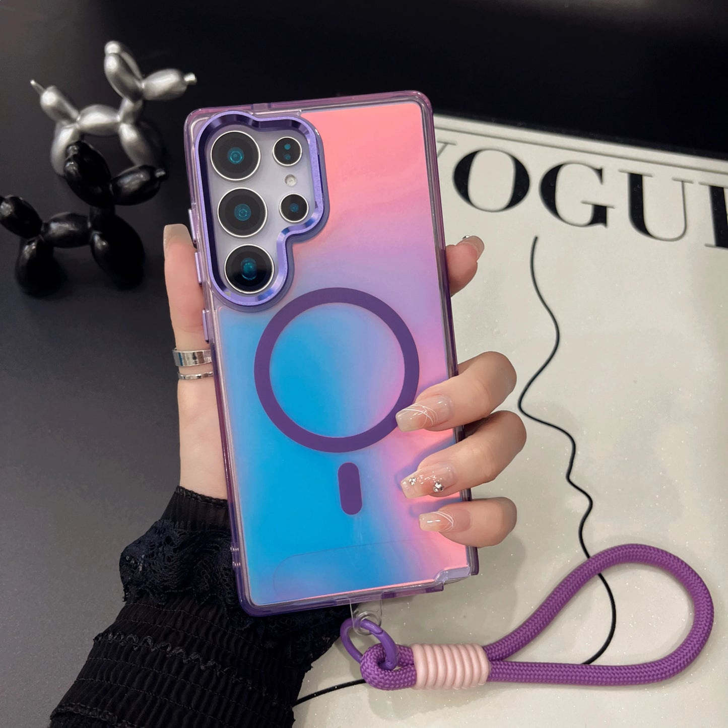 Laser Magnetic Frosted Case For Samsung