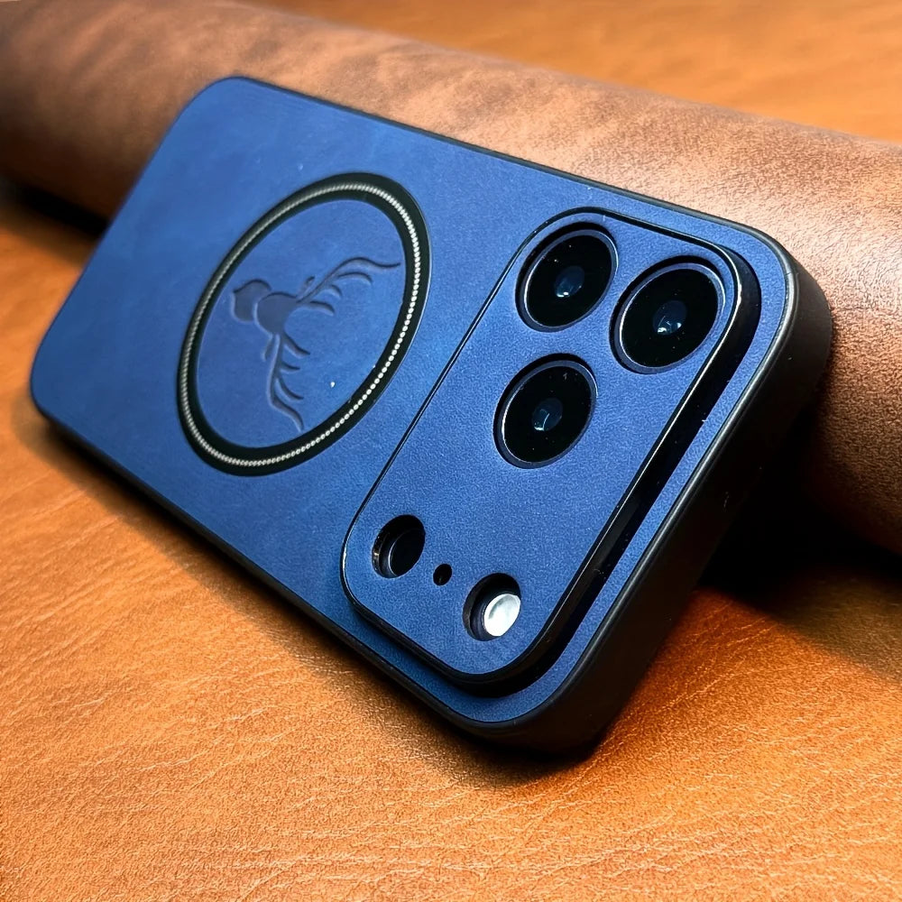 PU Leather Deer Shockproof Case for iPhone