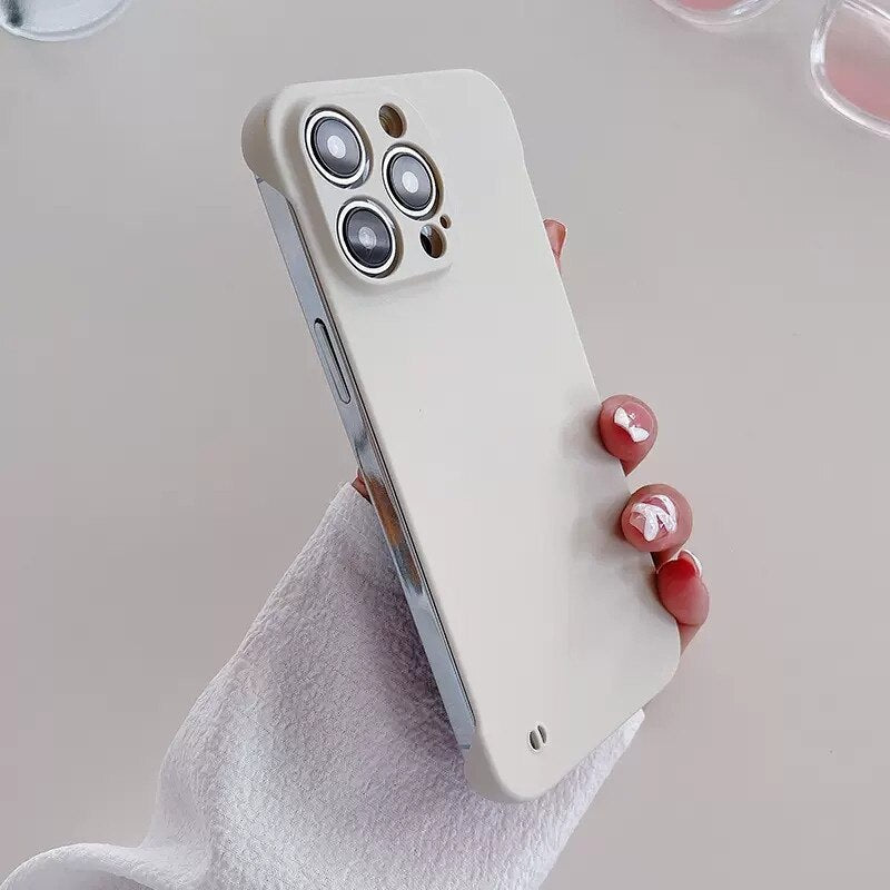Solid Color Matte Frameless Case For iPhone