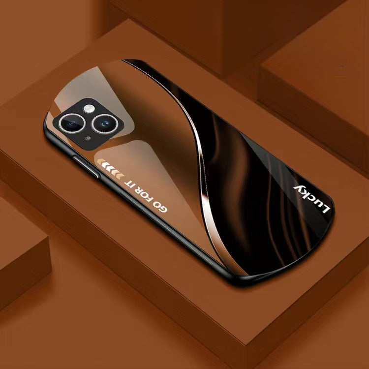 Curved Dazzle Color Flow Hard Case for iPhone