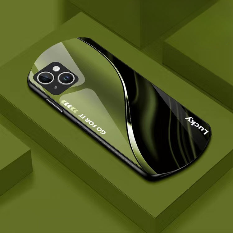 Curved Dazzle Color Flow Hard Case for iPhone