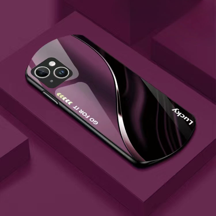 Curved Dazzle Color Flow Hard Case for iPhone