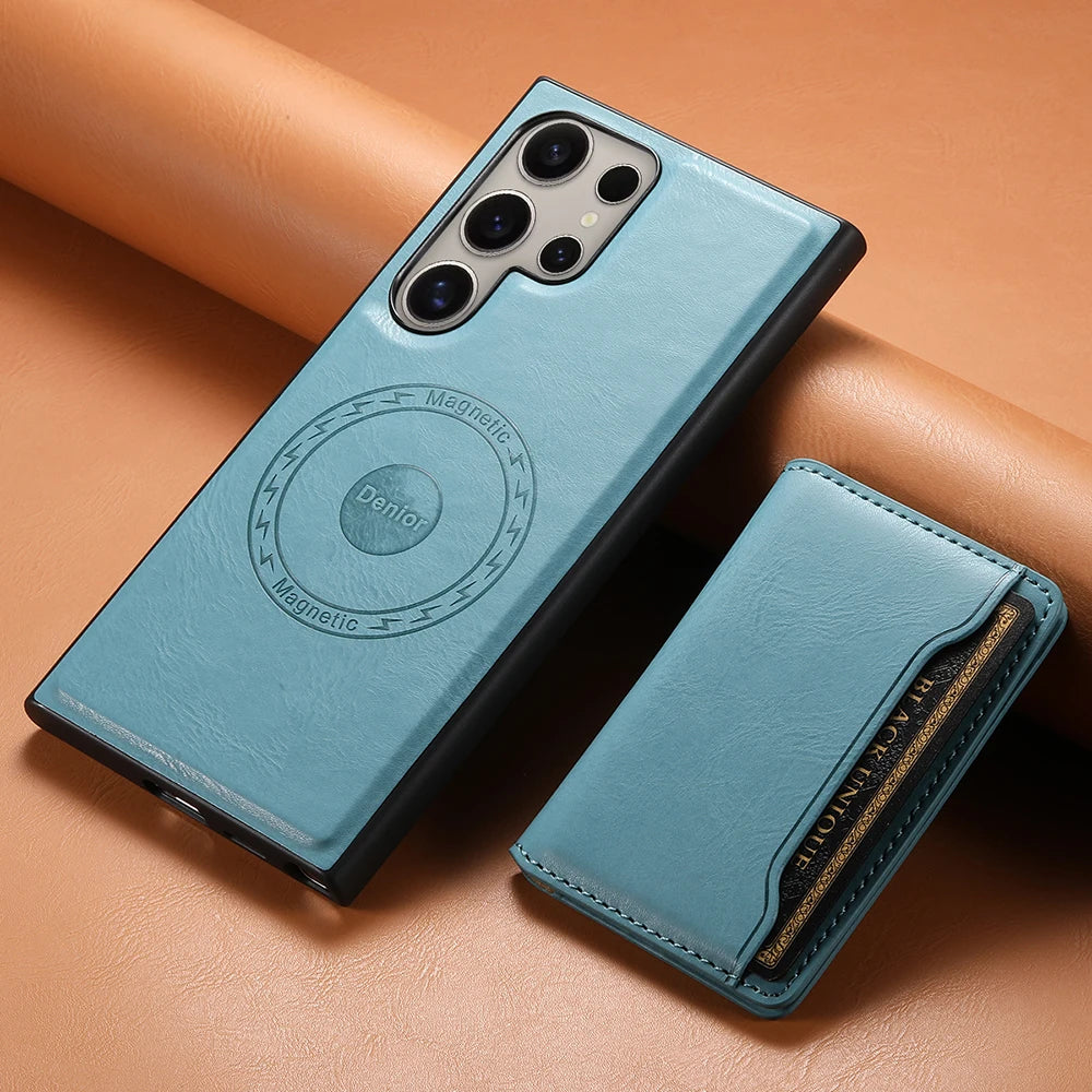 PU Leather Magnetic Wallet Case for Samsung