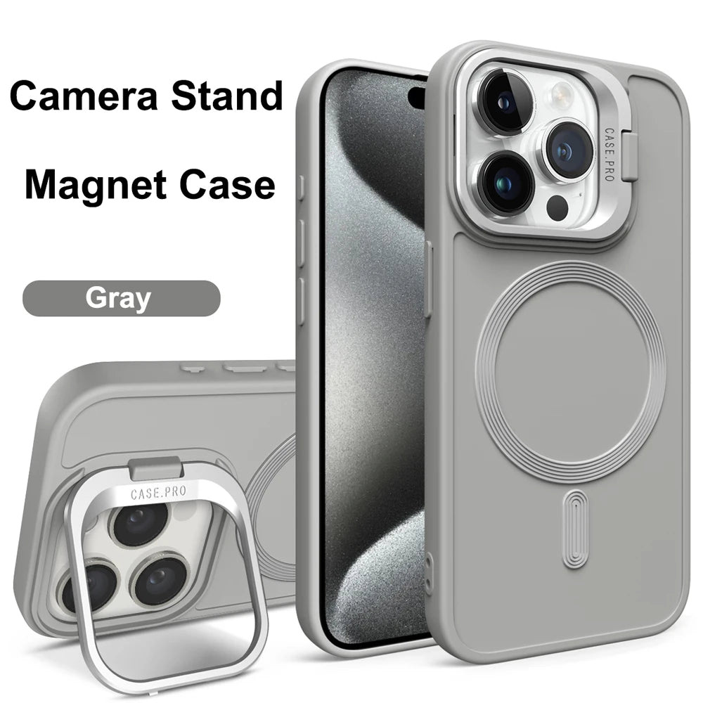 Camera Holder Stand Soft Case for iPhone