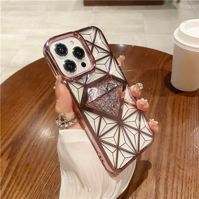 Plating Glitter Soft Clear Case For iPhone