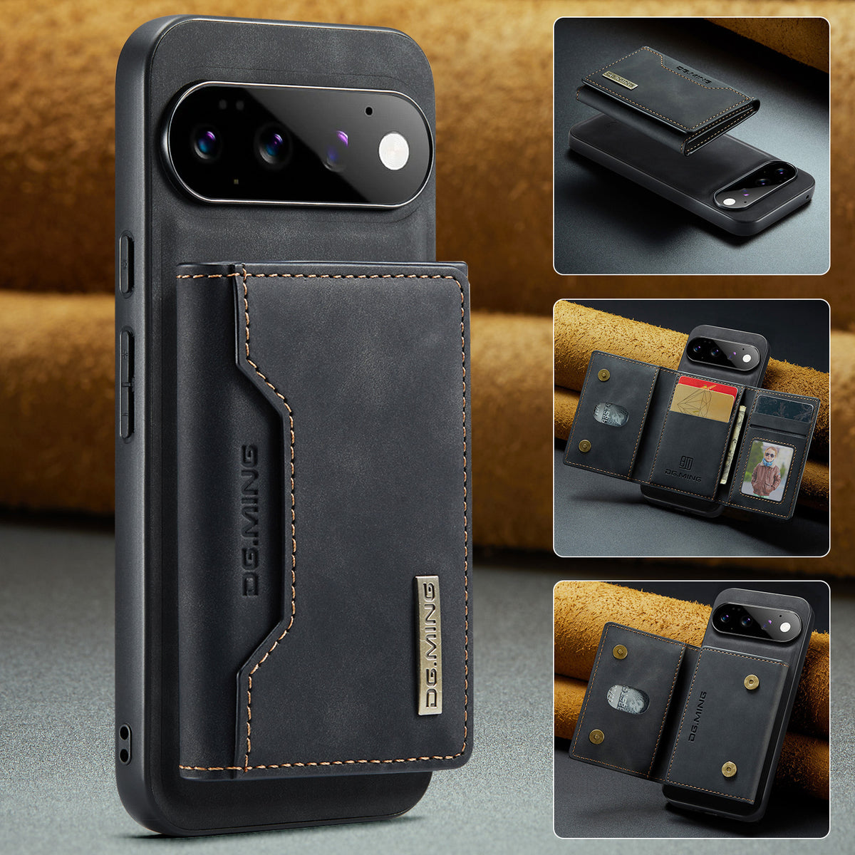 2 in 1 Detachable Leather Wallet Case for Google Pixel
