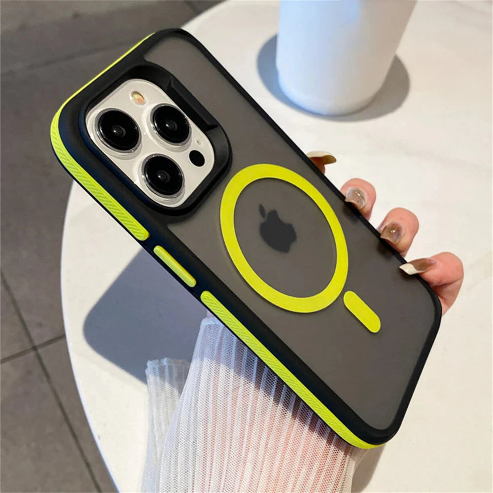 Frame Colorful Matte Translucent Case For iPhone