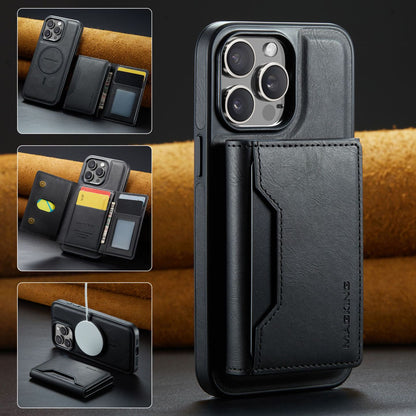 2 in 1 Magnetic Leather Wallet Case for iPhone