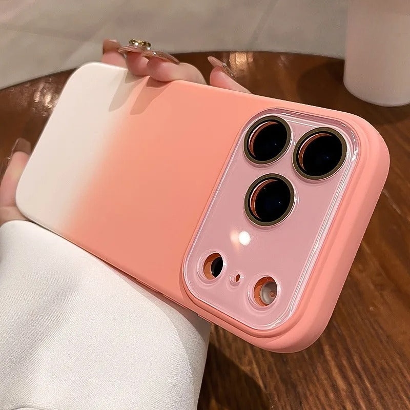 Large Window Gradient Soft Case for iPhone