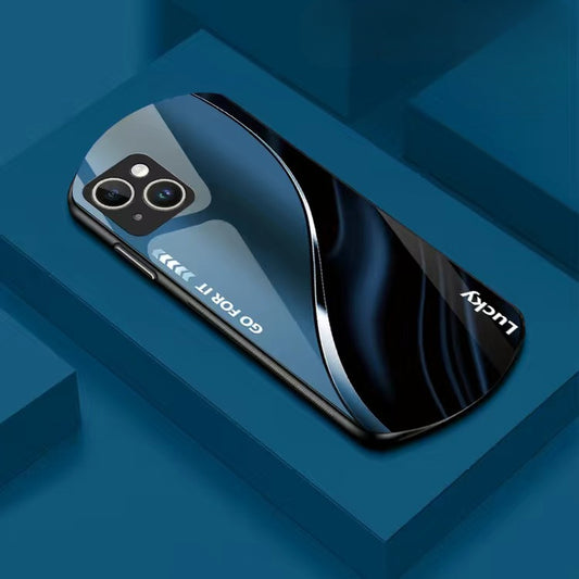 Curved Dazzle Color Flow Hard Case for iPhone