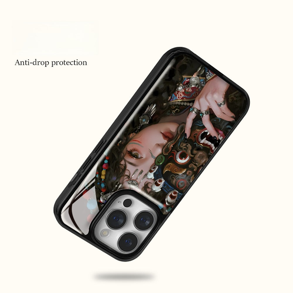 Masked Girl Shockproof Case for iPhone