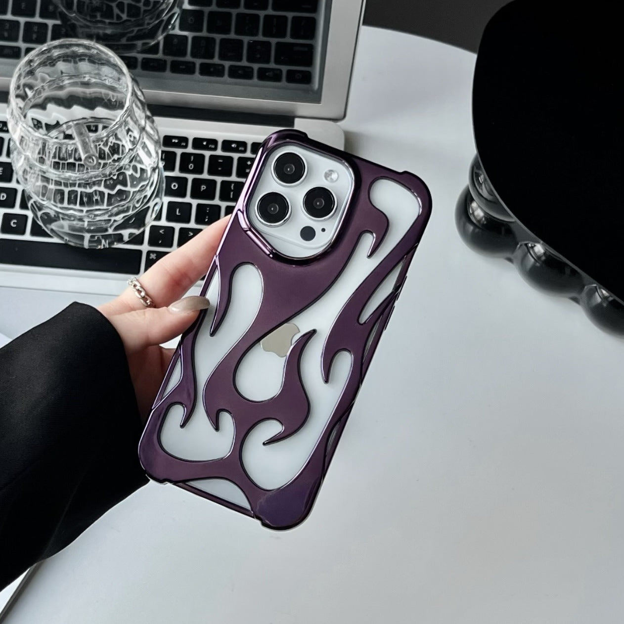 Fire Hollow Breathable Soft Case For iPhone