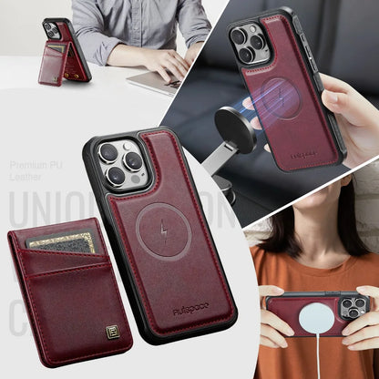 Wrist Strap Magnetic Wallet Leather Case for iPhone