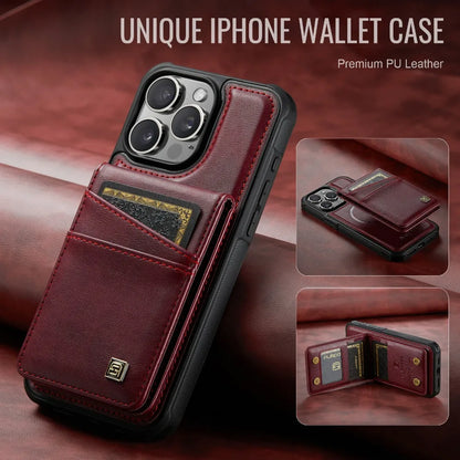 Wrist Strap Magnetic Wallet Leather Case for iPhone