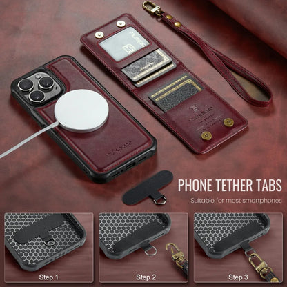 Wrist Strap Magnetic Wallet Leather Case for iPhone