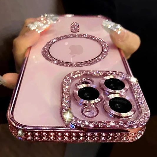 Glitter Diamond Transparent Case For iPhone