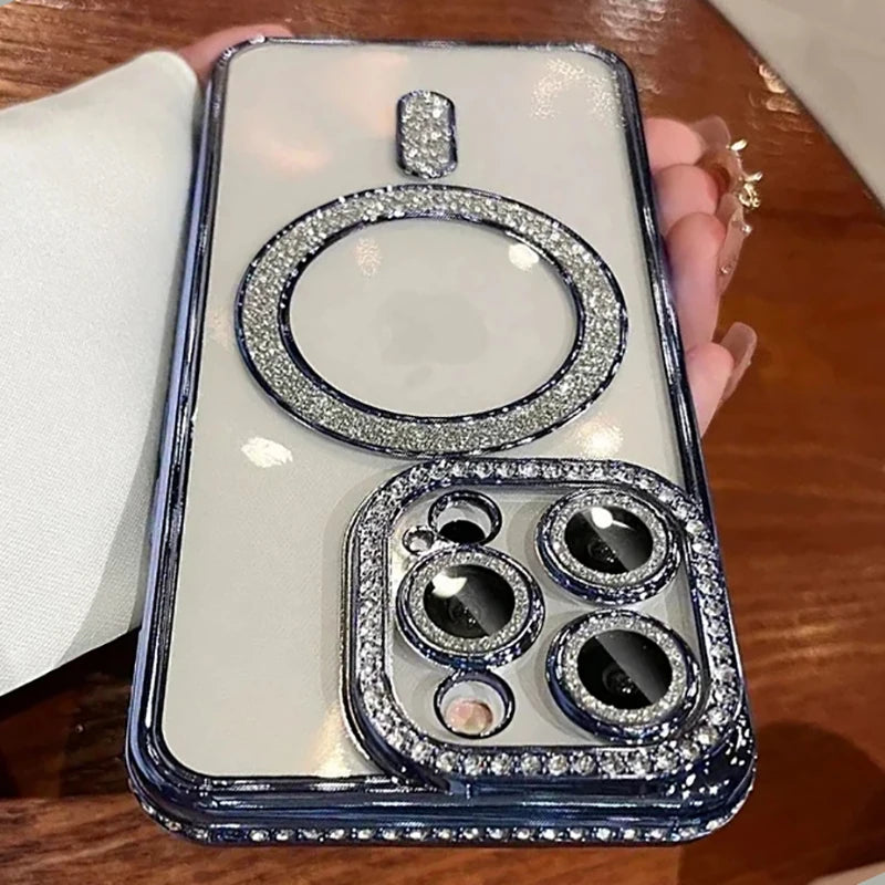Glitter Diamond Transparent Case For iPhone