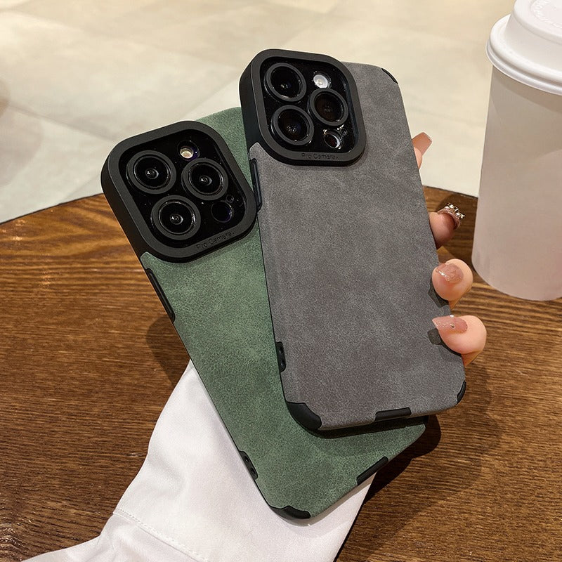 Lens Protection Matte Silicone Case for iPhone