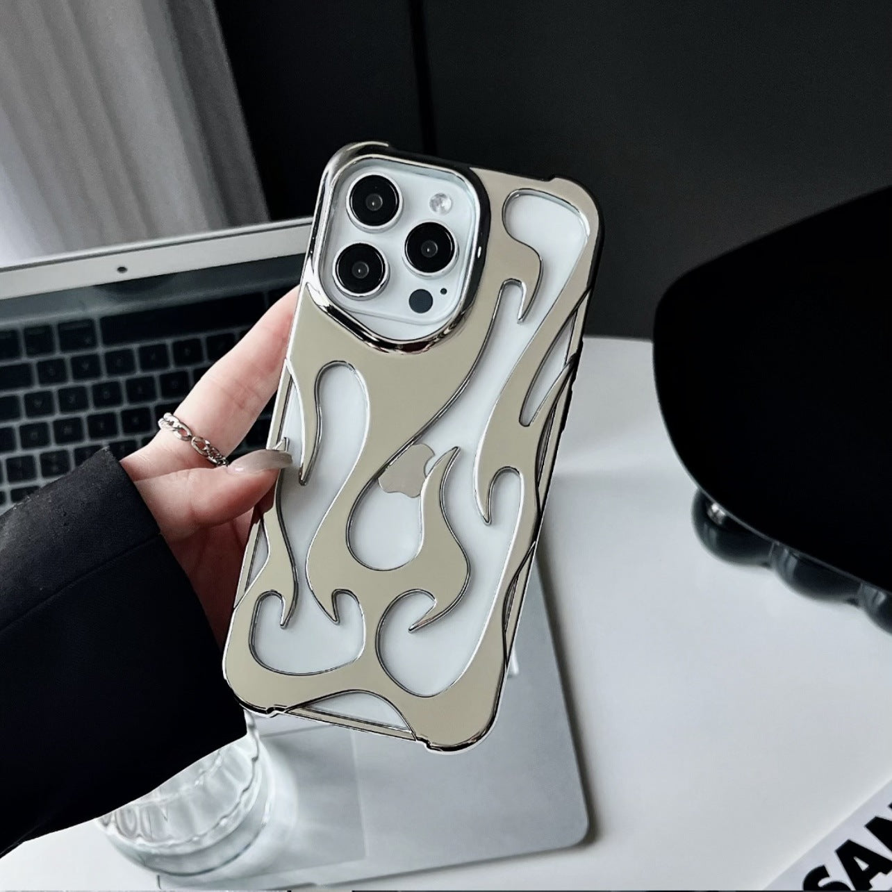 Fire Hollow Breathable Soft Case For iPhone