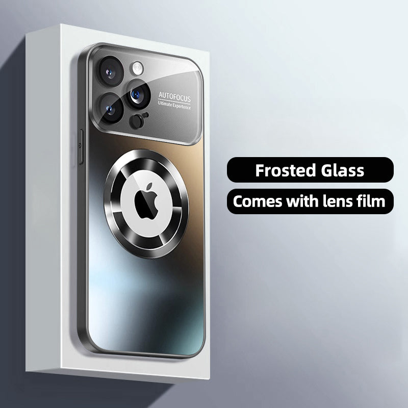 Matte Glass Lens Protection Case For iPhone