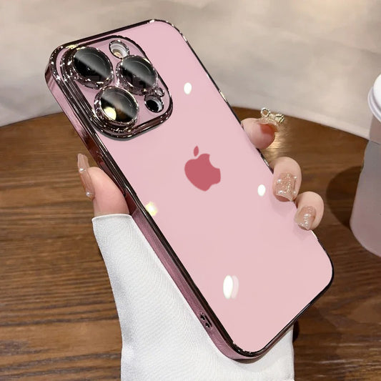 Plating TPU Transparent Case for iPhone